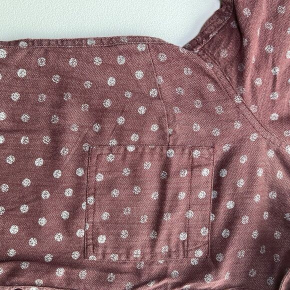 COLUMBIA Womens Polka Dotted Preppy Casual Button Down Roll Tab Sleeve Size M - Picture 8 of 8